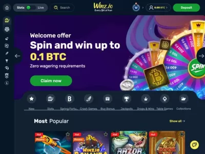 Winz.io - No wagering minimum deposit casino